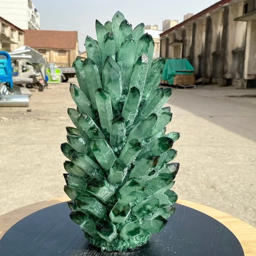 Лабораторный прибор 20.15LB Find green Phantom Quartz Crystal Cluster Mineral Sp