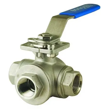 Клапан Bonomi 966N-2 2" Npt Stainless Steel Ball Valve 3-Way — фото лота 1