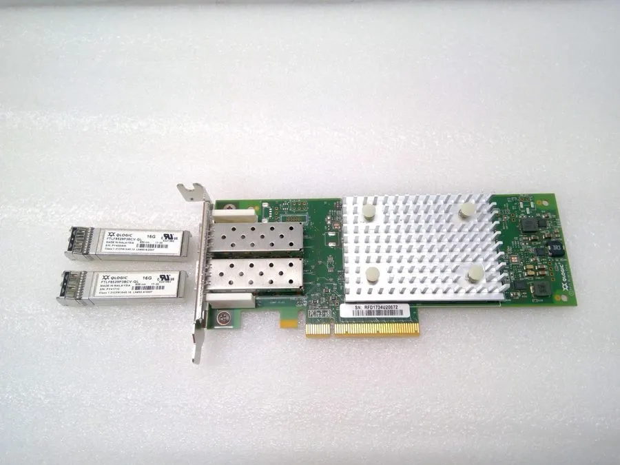 Сетевая карта Dell Qlogic QLE2692L-DEL Dual Port 16GB PCIe Fibre Channel FC DPN: