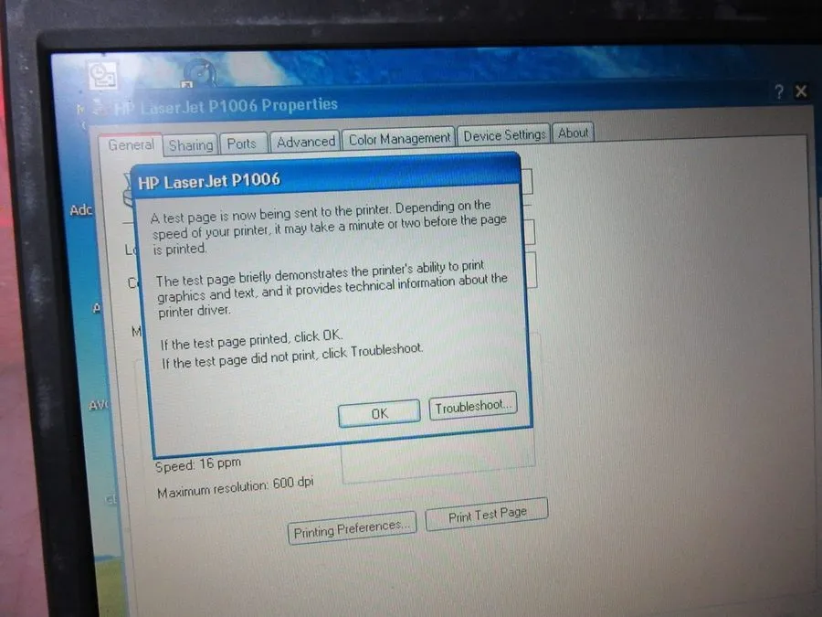 Лазерный принтер HP LaserJet P1006 Laser Printer in Great shape/ Low Page count