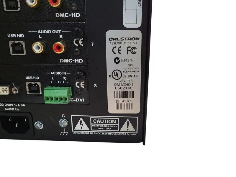 Видеокоммутатор Crestron DM-MD8X8 Digital Media Switcher w/ 10 Cards DM/HDMI/DSP
