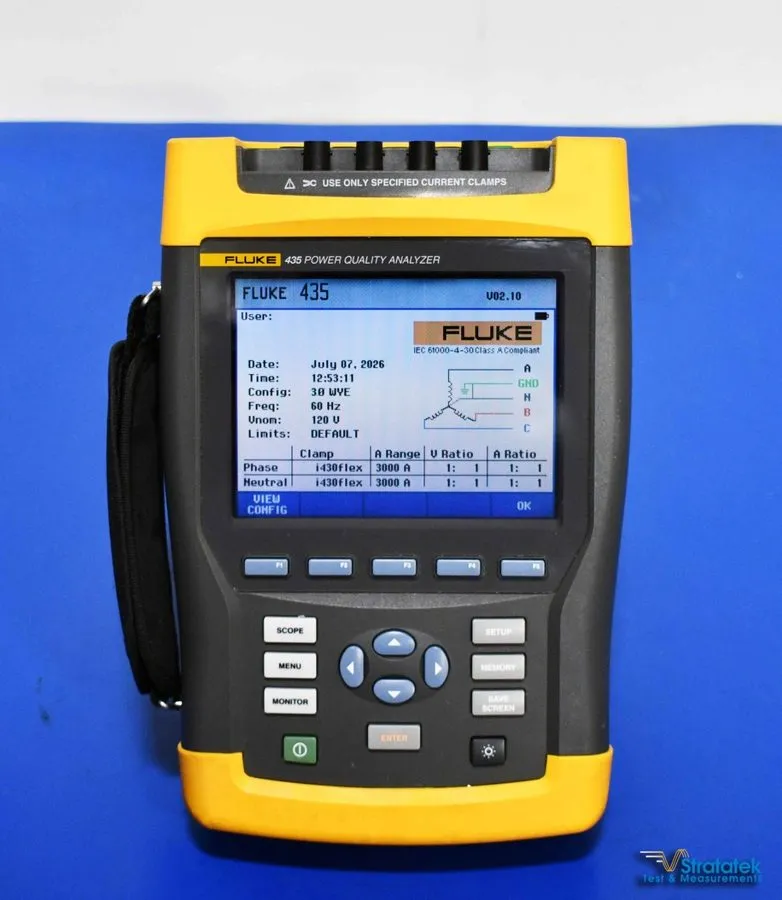 Анализатор Fluke 435 Power Quality Analyzer 3-Ph PQA iFlex 3000A Current Probes 