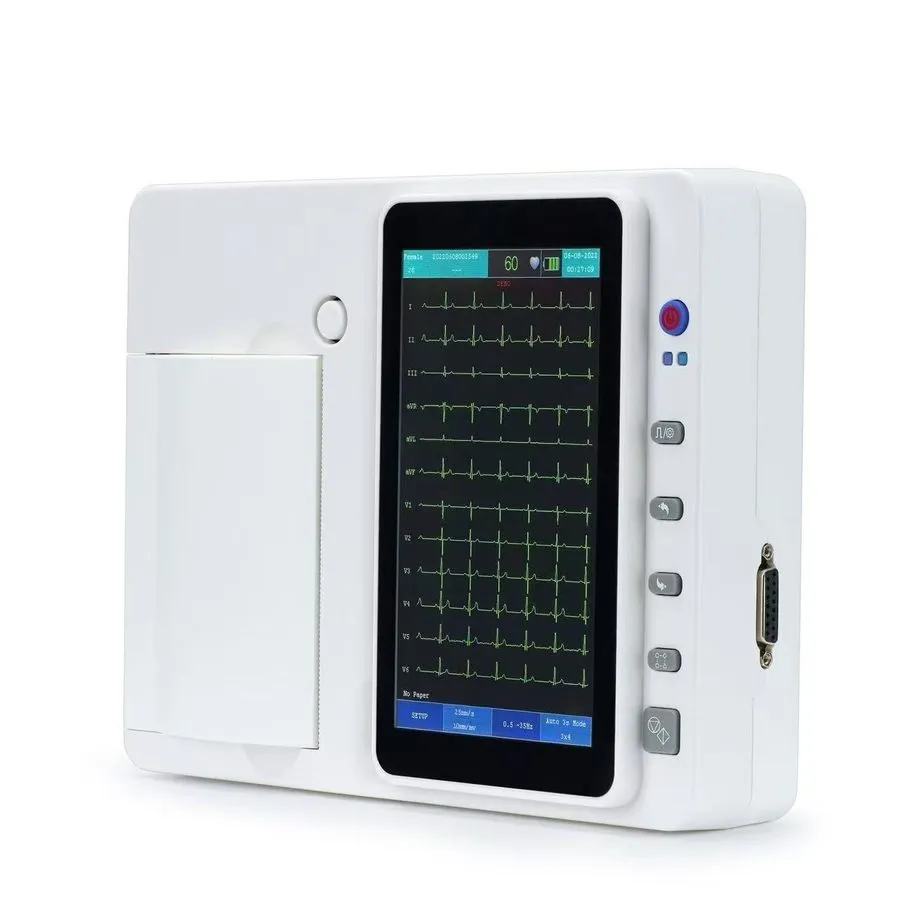 Электрокардиограф 3-Channel 12-Lead ECG Machine, 7 Inch Touch Screen with PC Sof