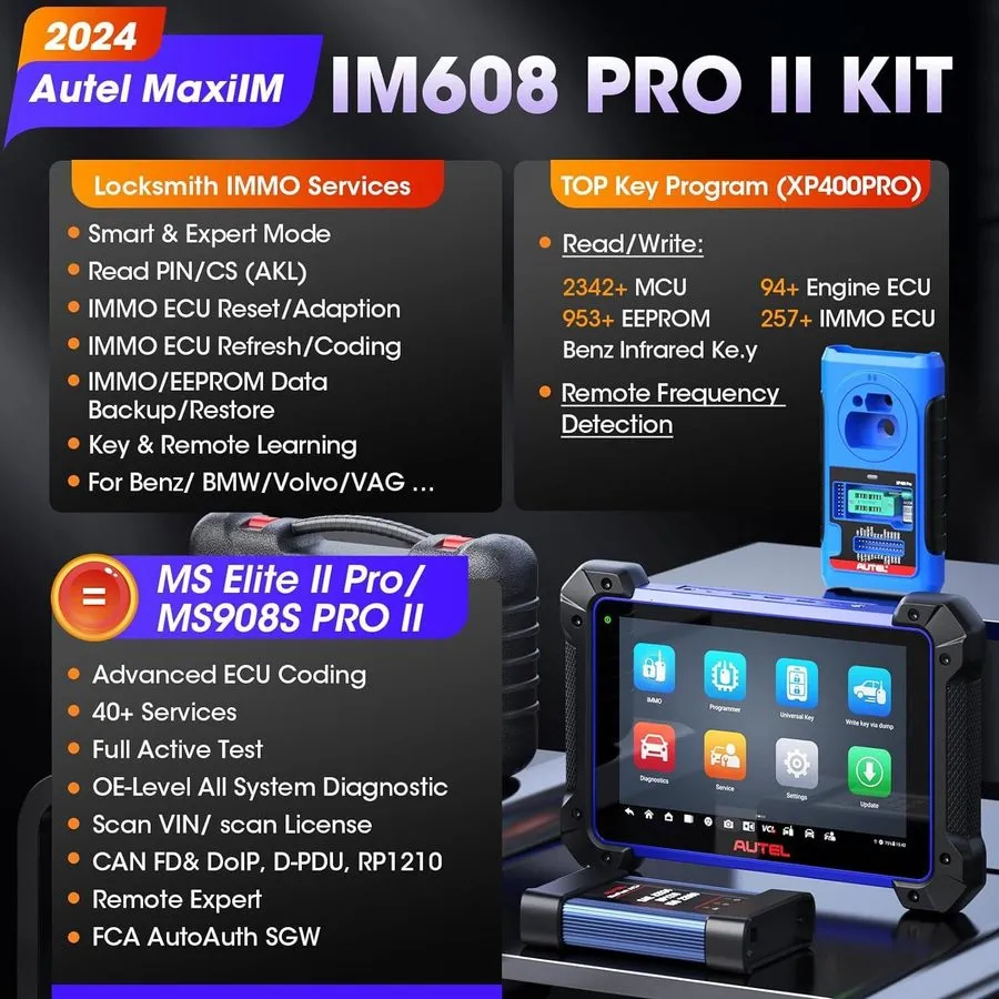 Диагностический сканер Autel MaxiIM IM608 PRO II Key PROGRAMMING Diagnostic Scan — фото лота 2
