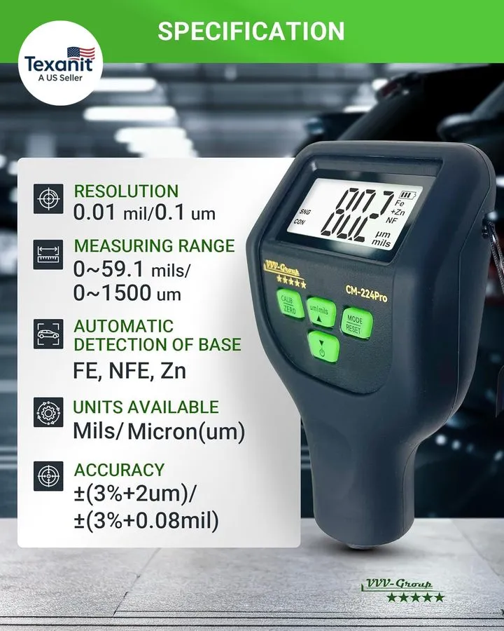 Толщиномер Paint Thickness Gauge CM-224Pro Automotive Coating Thickness Meter 0–