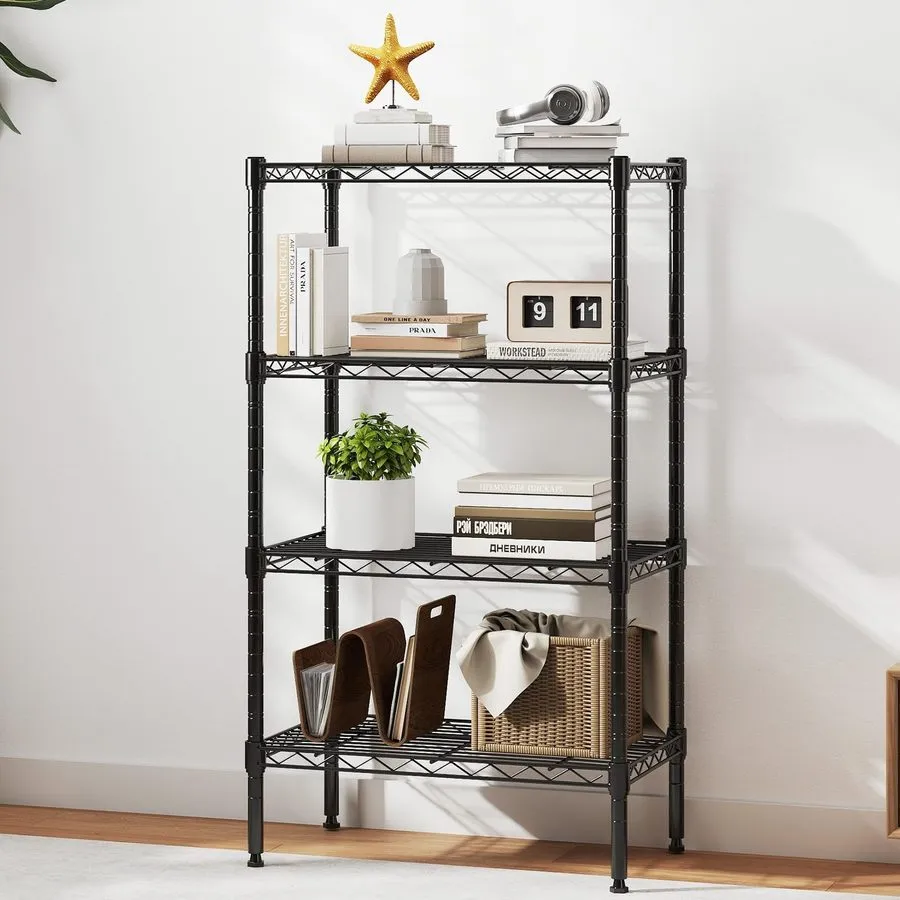 Стойка/шкаф 4-Tier Metal Wire Storage Shelves, Adjustable Standing Storage Rack
