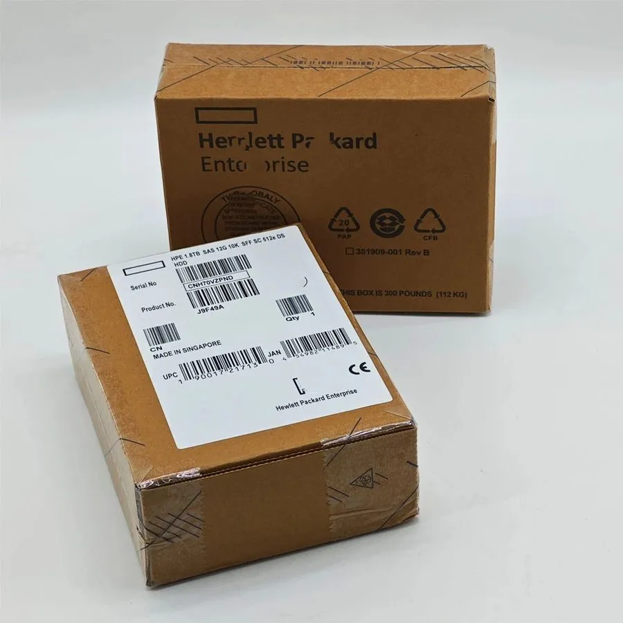 Жёсткий диск HPE J9F49A 787649-001 MSA 1.8TB 12G SAS 10K SFF 2.5IN 512E HDD Hard
