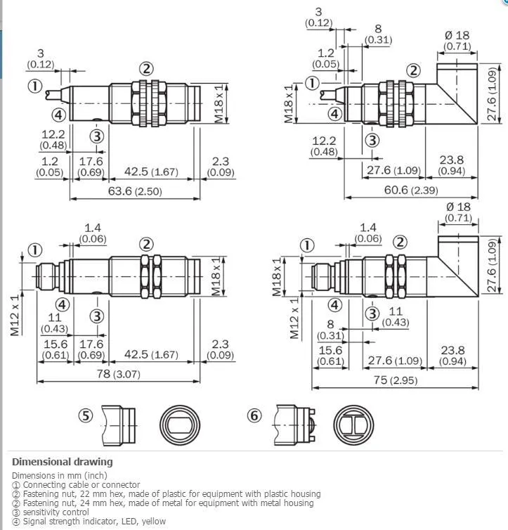 Датчик приближения SICK VTE18-3N2612 Photoelectric proximity sensor ,NPN