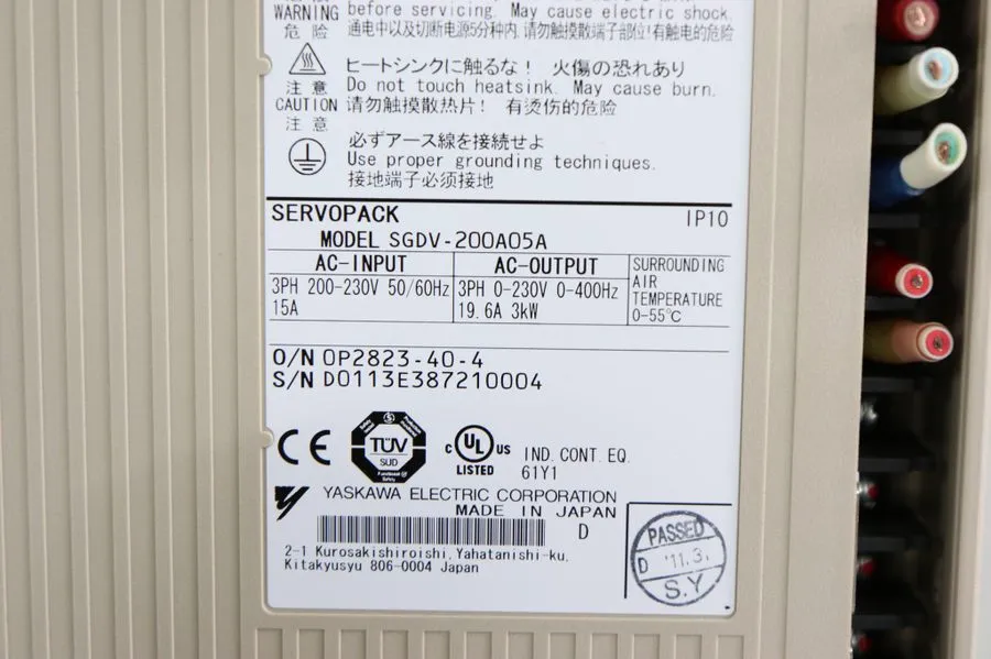 Сервопривод YASKAWA / SGDV-200A05A / SERVOPACK, 3kW