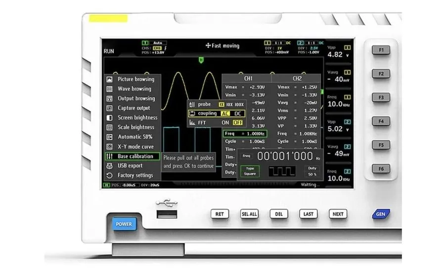 Осциллограф FNIRSI-1014D Digital Oscilloscope 100MHz 1GSa/s 240Kbit Signal Gener — фото лота 1