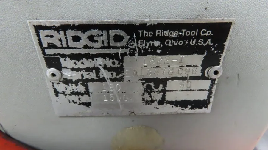 Режущий инструмент Ridgid 1822-I Pipe Threader w/Stand 815A Die Head, HSS Dies+B