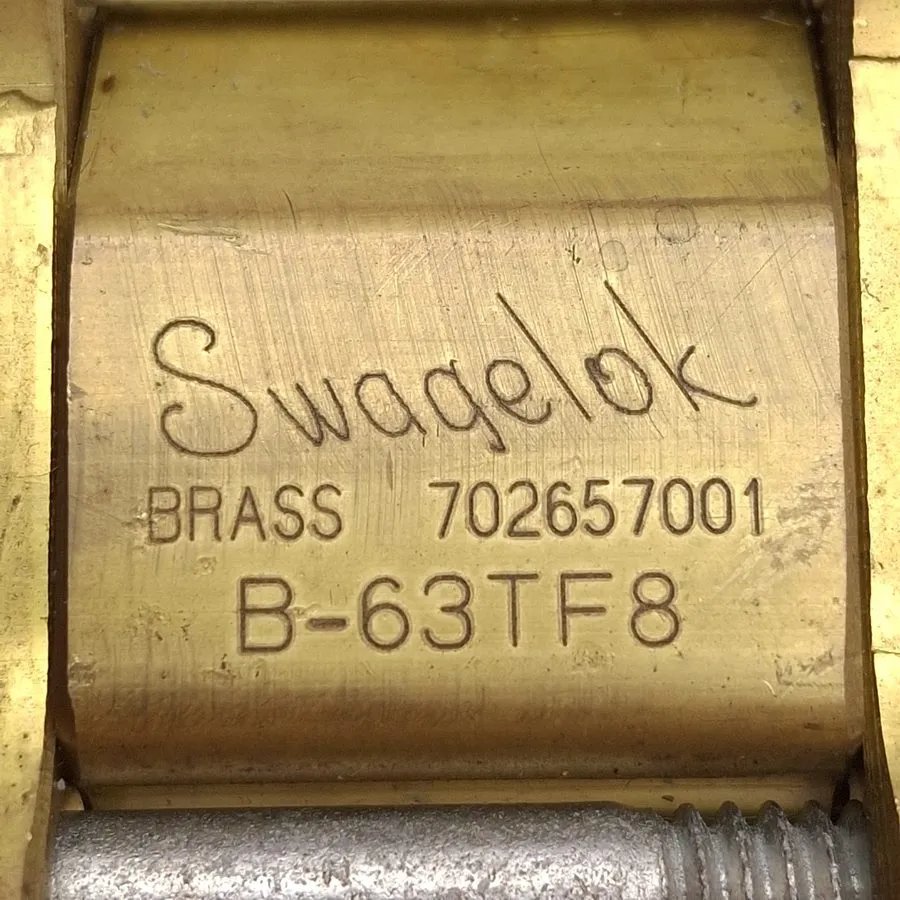 Клапан Swagelok Brass B-63TF8 1500 PSIG Ball Valve (MYS39)