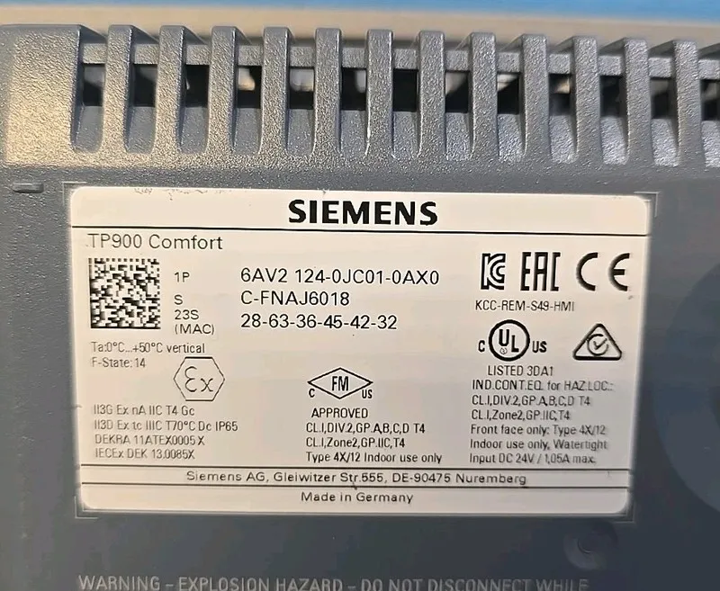 Панель оператора Siemens 6AV2124-0JC01-0AX0 HMI TP900 Comfort Panel — фото лота 2