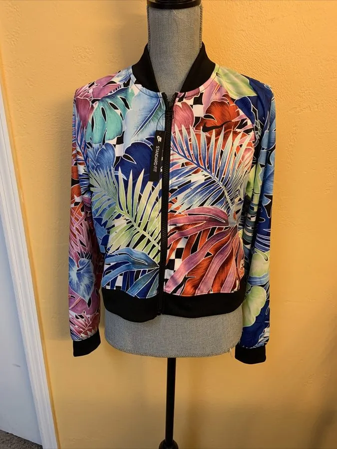 Маршрутизатор Nike Sportswear Full Zip Floral Active Track Jacket Womens AR2220-