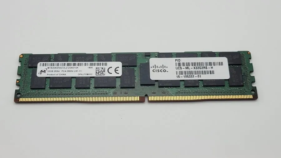 Модуль памяти Micron 32GB DDR4-2666 MTA36ASF4G72LZ Cisco UCS-ML-X32G2RS-H — фото лота 1