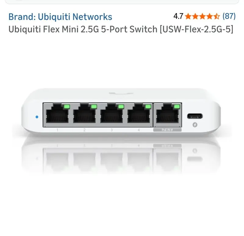 Коммутатор Ubiquiti Networks USW-Flex-Mini-5 Compact 5-Port Gigabit Switch Ether