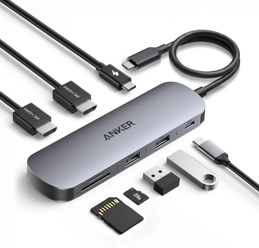 Полиграфическое оборудование Anker Nano Laptop Docking Station Dual Monitor, 8-I