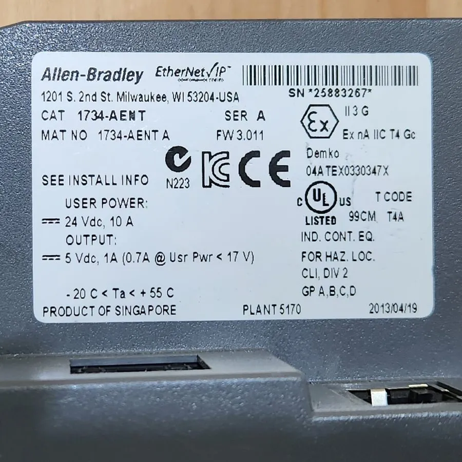 Модуль ввода-вывода Allen-Bradley 1734-AENT / C POINT I/O Ethernet Network Adapt