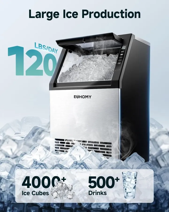 Льдогенератор Efficiency Commercial Ice Maker Machine 120lbs/24H ETL Certified, 