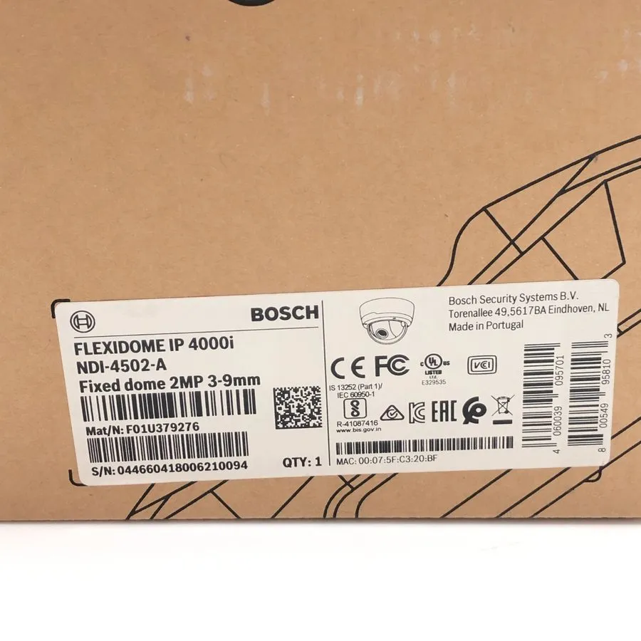 Камера Bosch FLEXIDOME IP 4000i Outdoor Camera NDI-4502-A 2MP 3-10MM