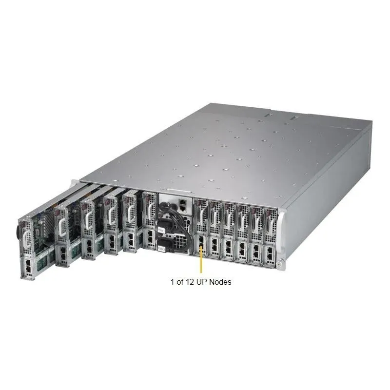 Сервер Supermicro 3U High Density 12 Node 5039MS-H12TRF Server X11SSE-F 3.5Ghz V
