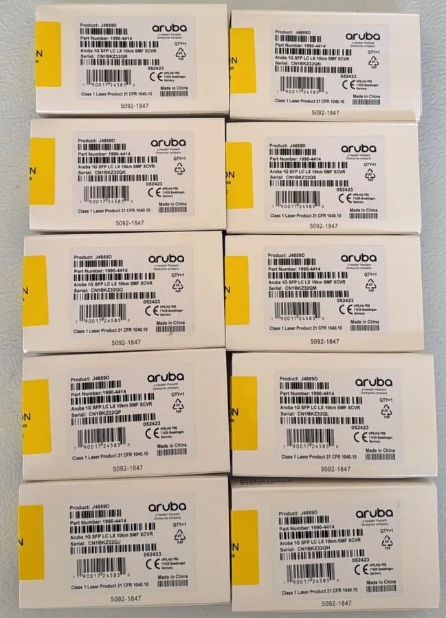 Трансивер Aruba J4859D 1990-4116 1G SFP LC SFP-LX 1310nm 1990-4414 10km SMF opti — фото лота 2