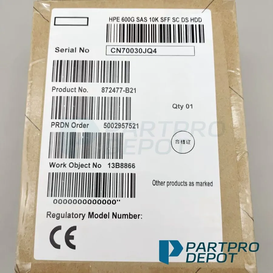 Жёсткий диск HPE 600GB 872477-B21 872736-001 10K SAS 12Gb/s 2.5 Inch 512e DS Ent