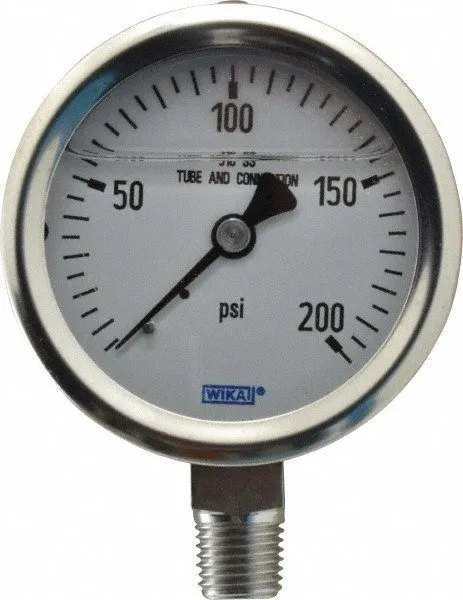 Трубопроводная арматура Wika 233.53 2.5 0-200 Psi P/N 9833557 Pressure Gauge