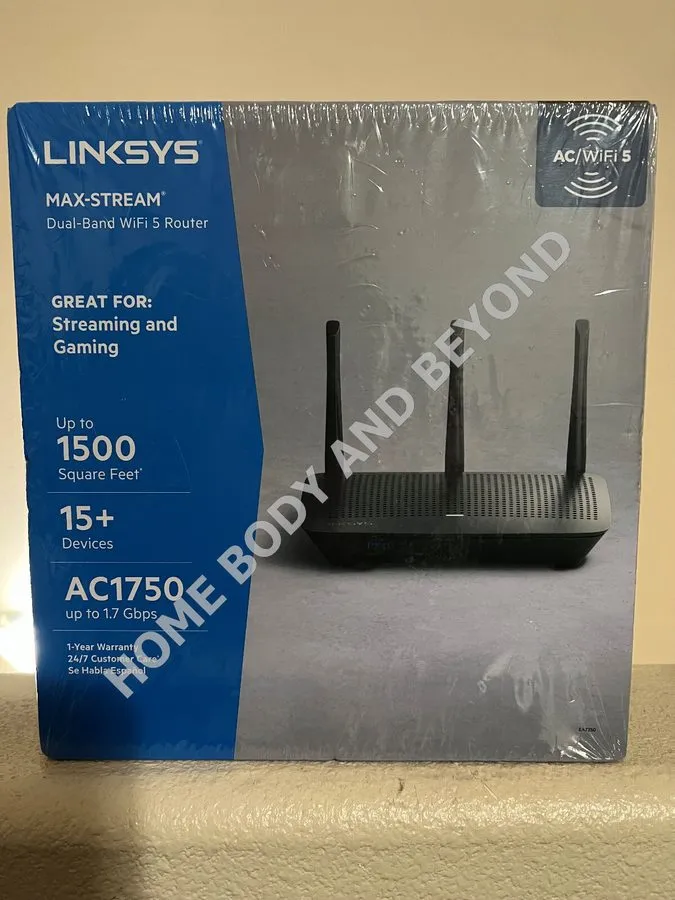 Маршрутизатор LINKSYS Max Stream Dual Band AC1750 WiFi 5 Router, Black (EA7250)