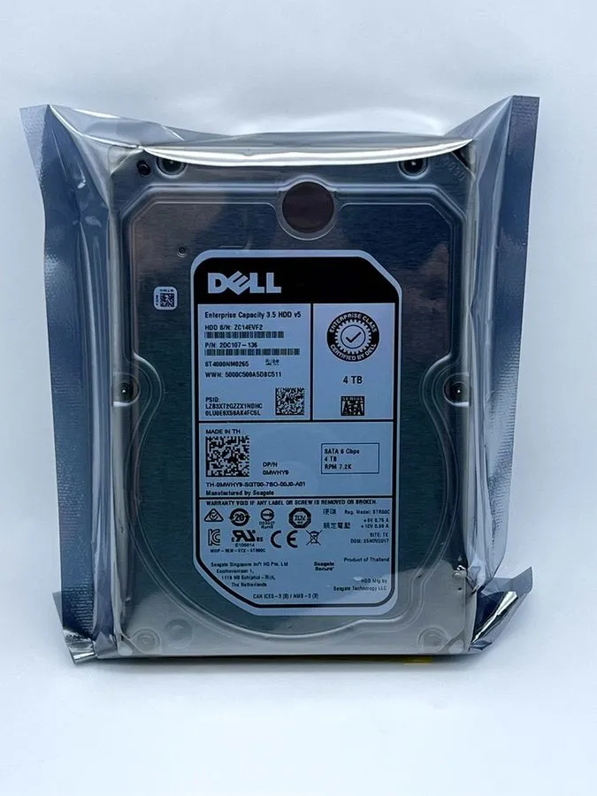 Жёсткий диск MWHY9 ST4000NM0265 Dell EXOS 4TB 7.2K 6G 3.5" SATA HARD DRIVE — фото лота 1