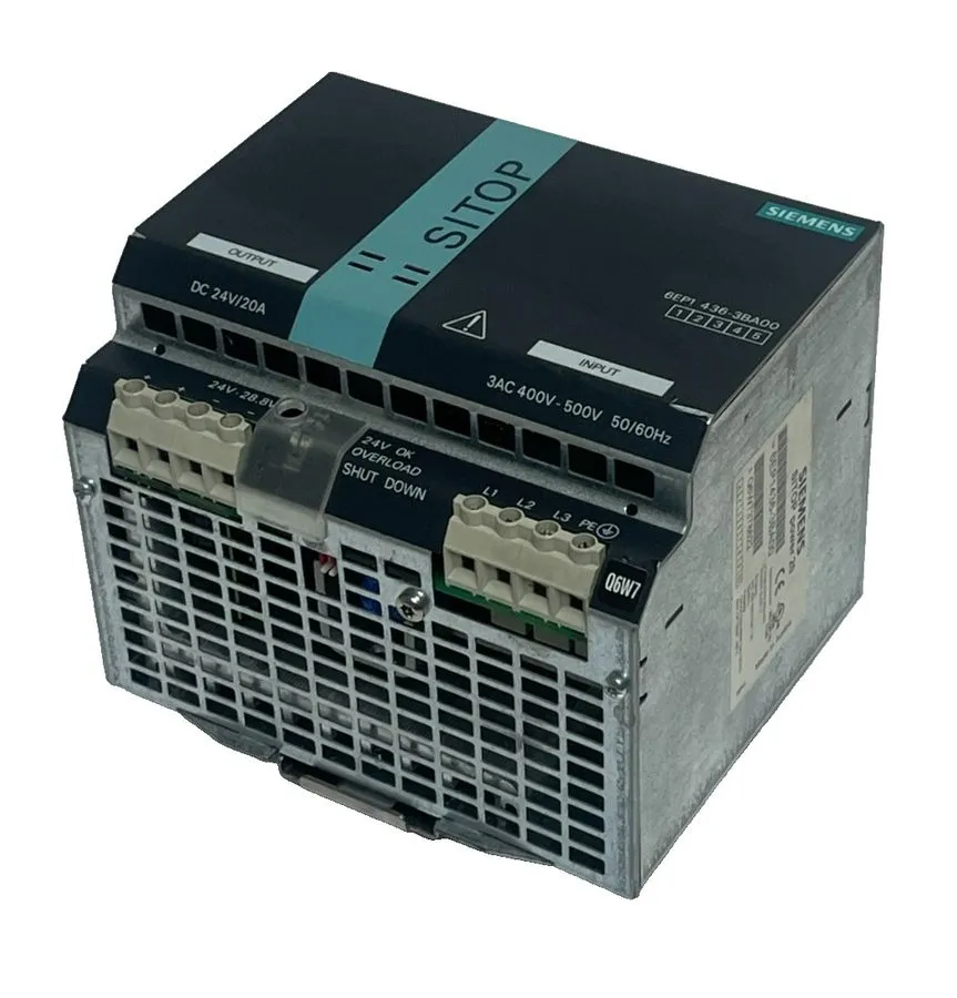 Блок питания SIEMENS 6EP1436-3BA00 SITOP MODULAR 20A POWER SUPPLY 24VDC 3PHASE