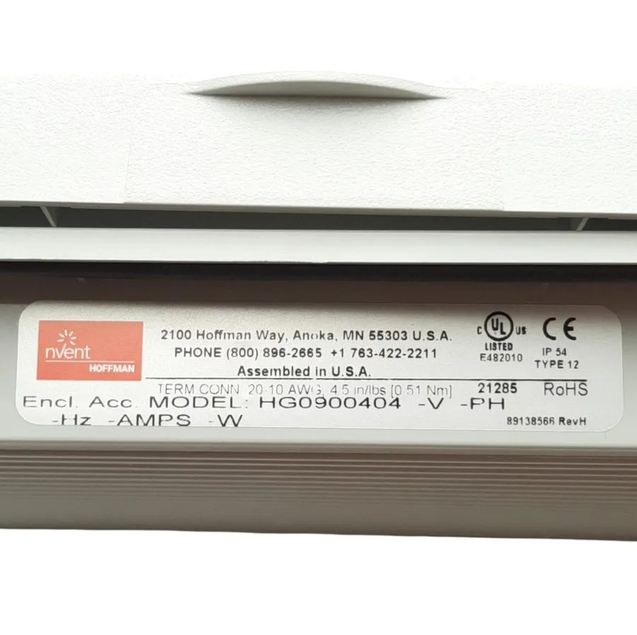 Монтажный шкаф nVent Hoffman HG0900404 Enclosure Filter Fan Grille 9" Lt Gray 34