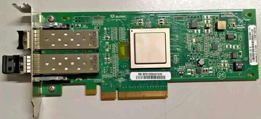 Трансивер HP AJ764-63002 QLogic QLE2562-HP PCIe 8GB FC HBA 489191-00 2x SFP