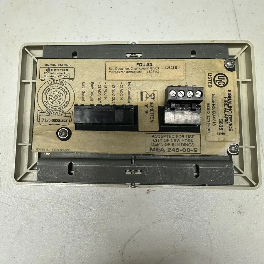 Дисплей Notifier FDU-80 Fire Alarm Character Display Annunciator — фото лота 1