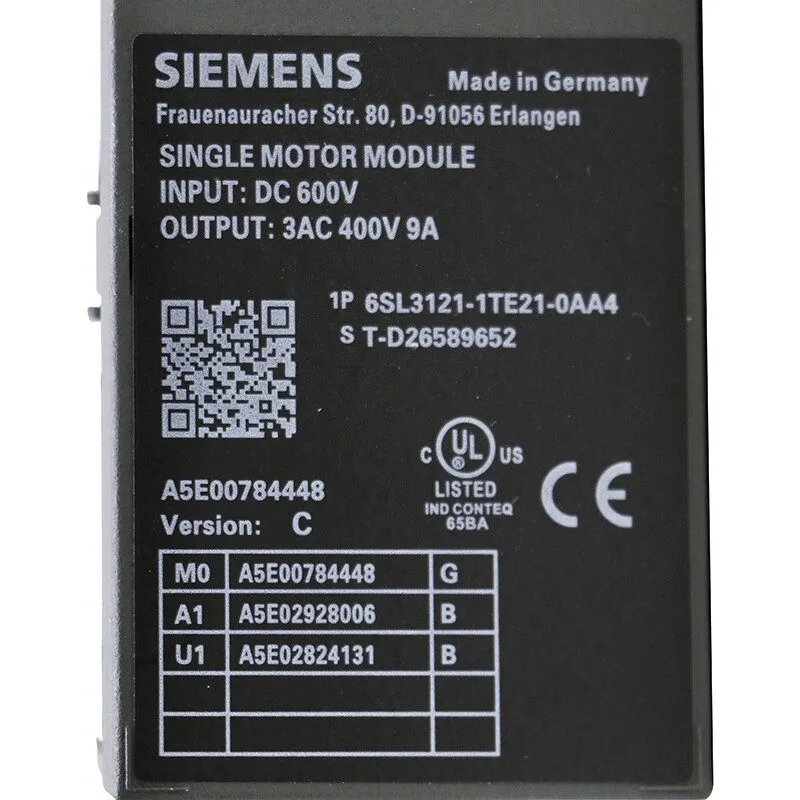 Частотный преобразователь Siemens 6SL3121-1TE21-0AA4 SINAMICS S120 Single Motor 