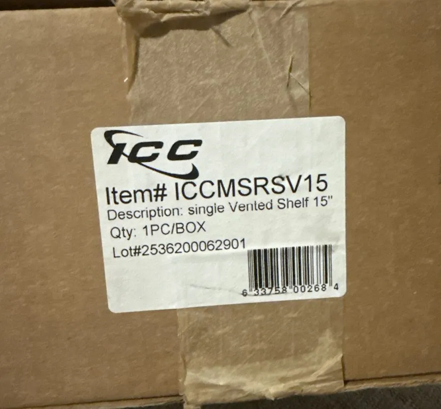 Стойка/шкаф Icc ICCMSRSV15 Rack Shelf 15in Deep Single Vented 3rms — фото лота 3