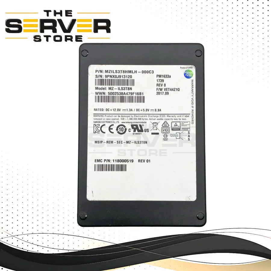 SSD-накопитель Samsung PM1633a MZ-ILS3T8N 3.84TB SAS 12Gbps 2.5" EMC 118000519 I