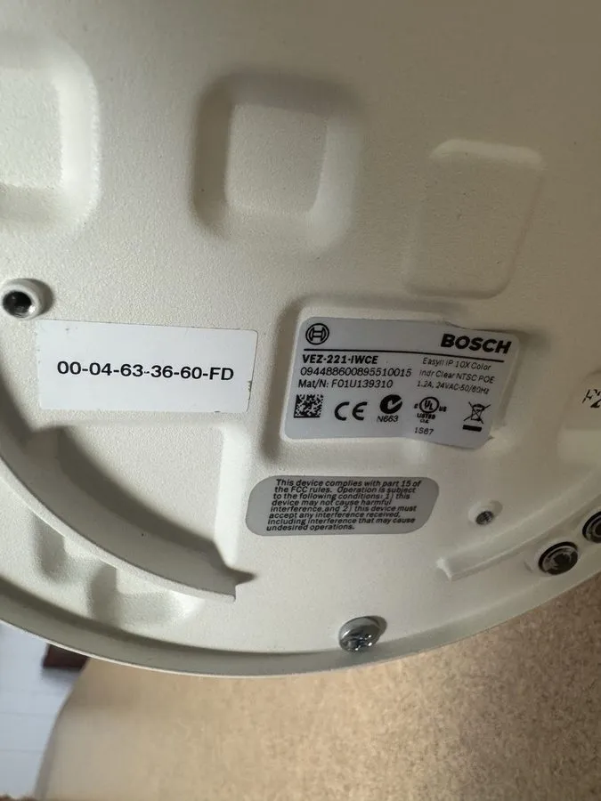 Камера Bosch VEZ-221-IWCE surveillance dome camera — фото лота 2
