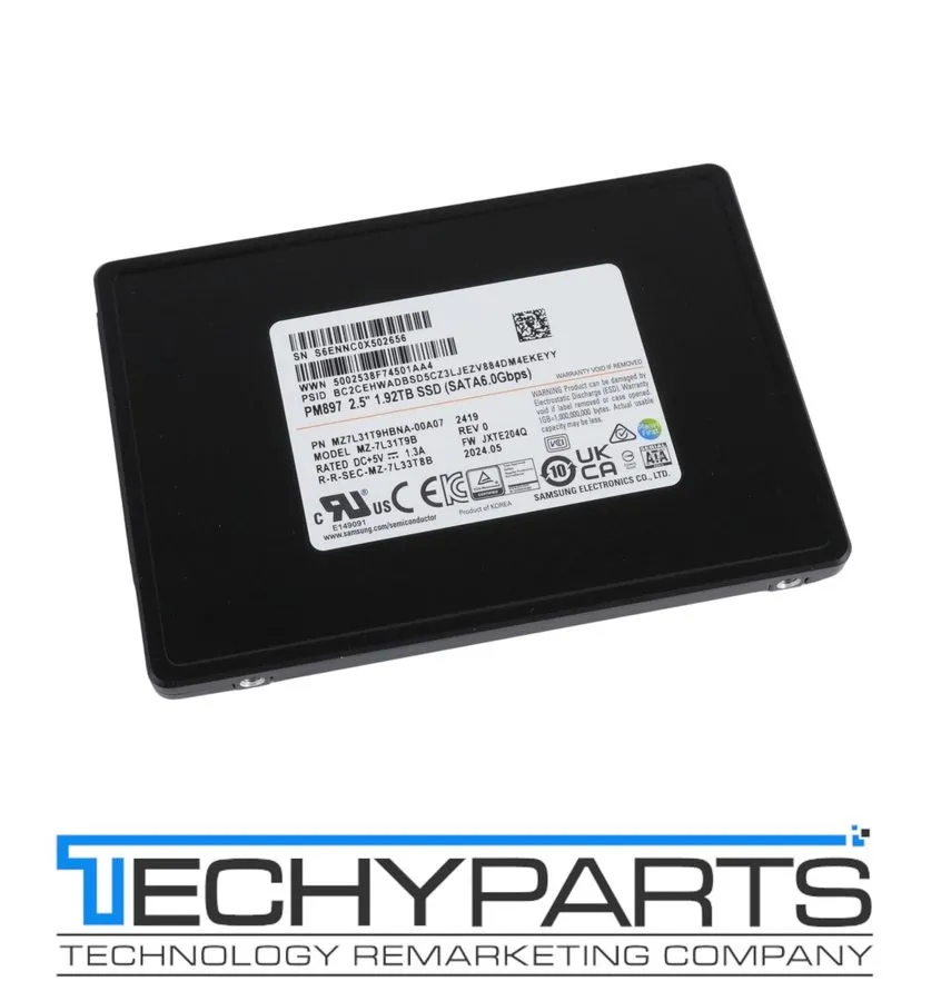SSD-накопитель Samsung PM897 1.92TB SSD 2.5" 3D TLC SATA III 6G MZ-7L31T9B MZ7L3