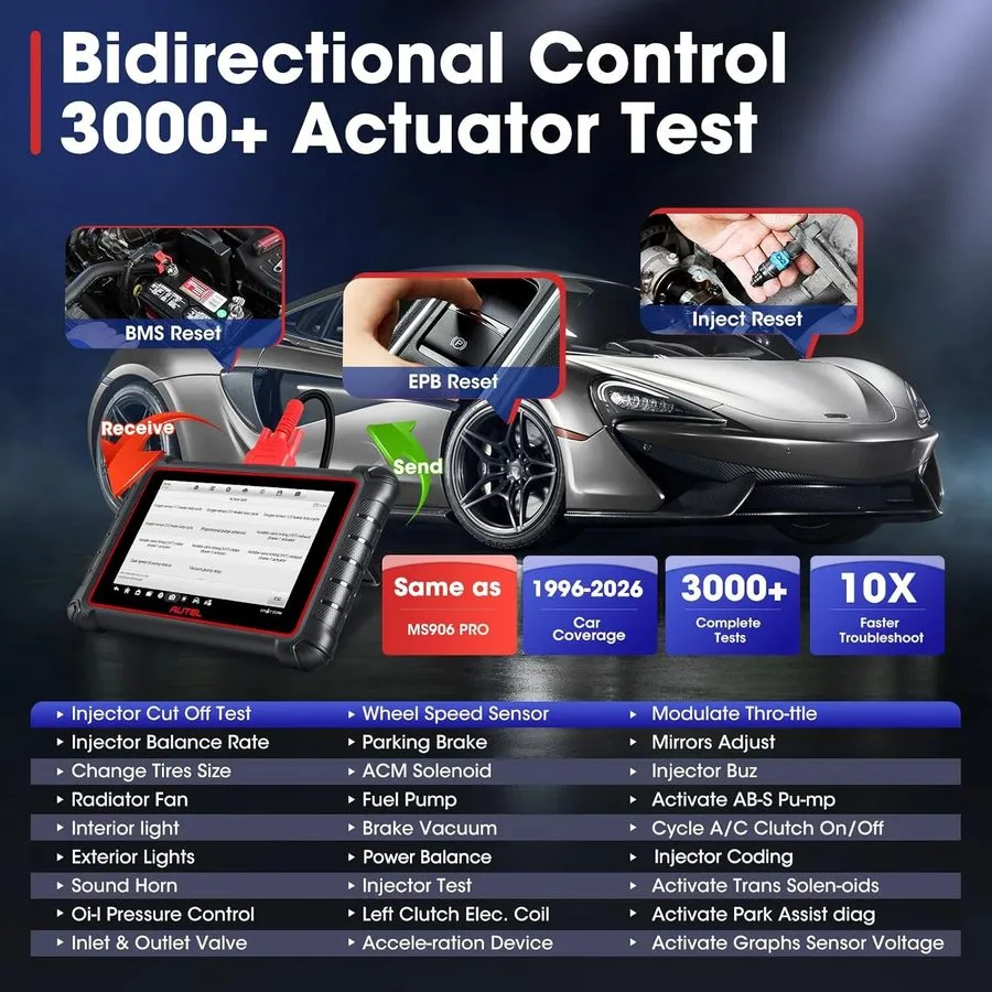 Диагностический сканер 2026 Autel MP900 Full System OBD2 Diagnostic Scanner ECU — фото лота 1