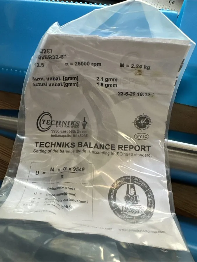 Режущий инструмент Techniks CAT40XER32-6 Collet Chuck Tool PN22257 — фото лота 2