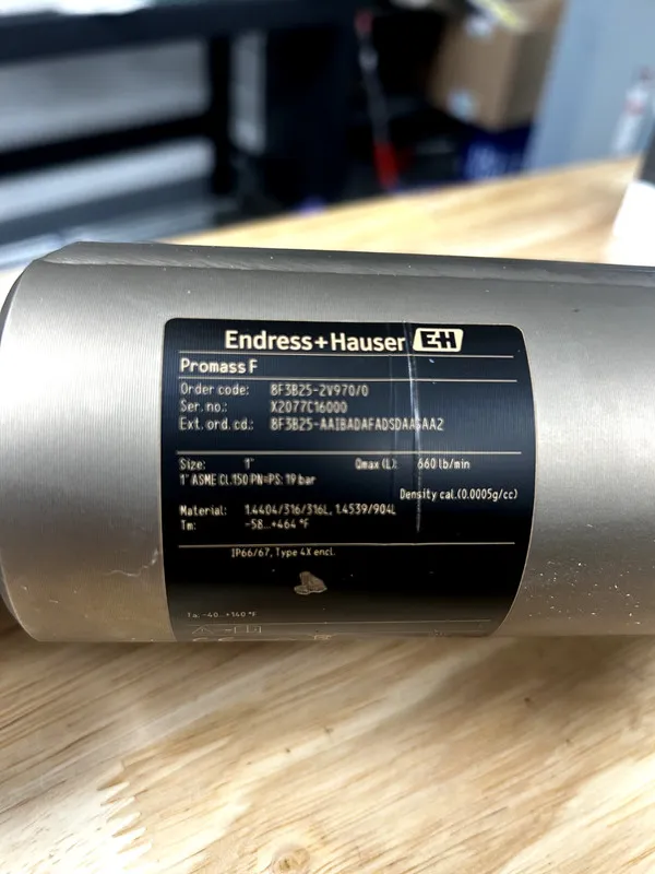 Расходомер Endress Hauser Promass F 300 Coriolis Flow Meter, 8F3B25, DN25 1", Hi — фото лота 2
