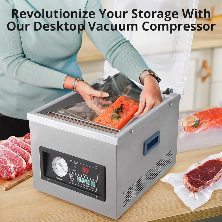 Вакуумный упаковщик VEVOR DZ-260A Chamber Vacuum Sealer 6.5cbm/h Pump 260W Food 
