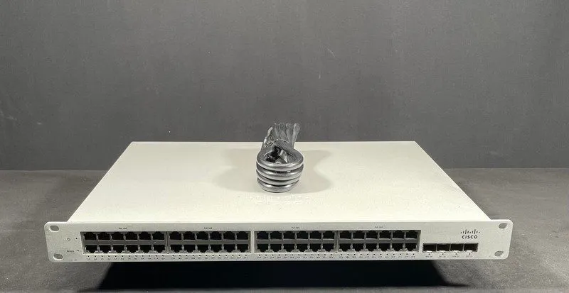 Коммутатор Cisco Meraki MS220-48LP-HW 48-Port Gigabit 370W PoE Switch UNCLAIMED