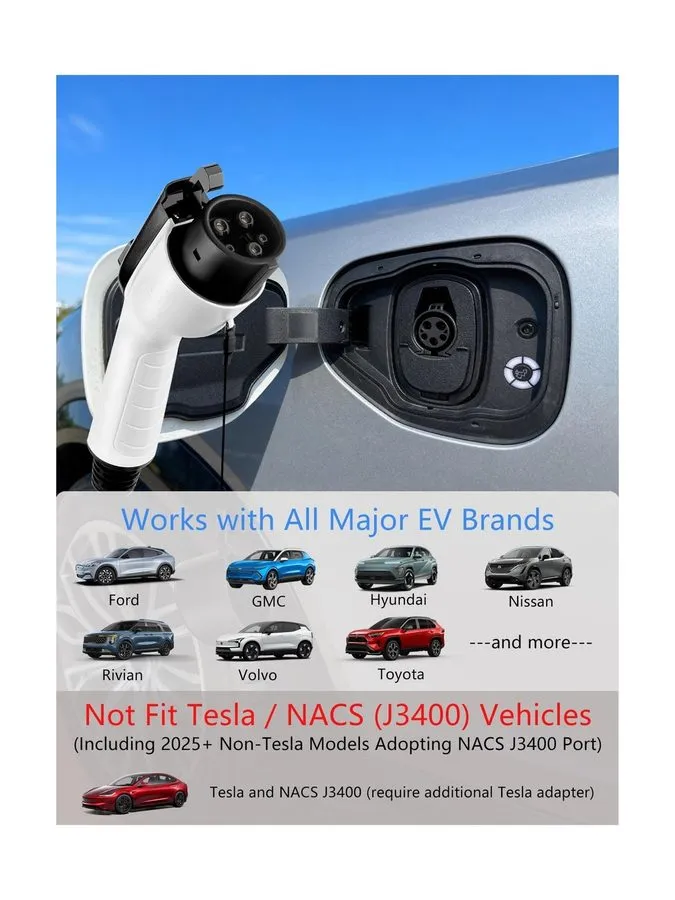 Аккумулятор Level 2 EV Charger (40Amp, 240V, NEMA 14-50P), Portable Electric Veh