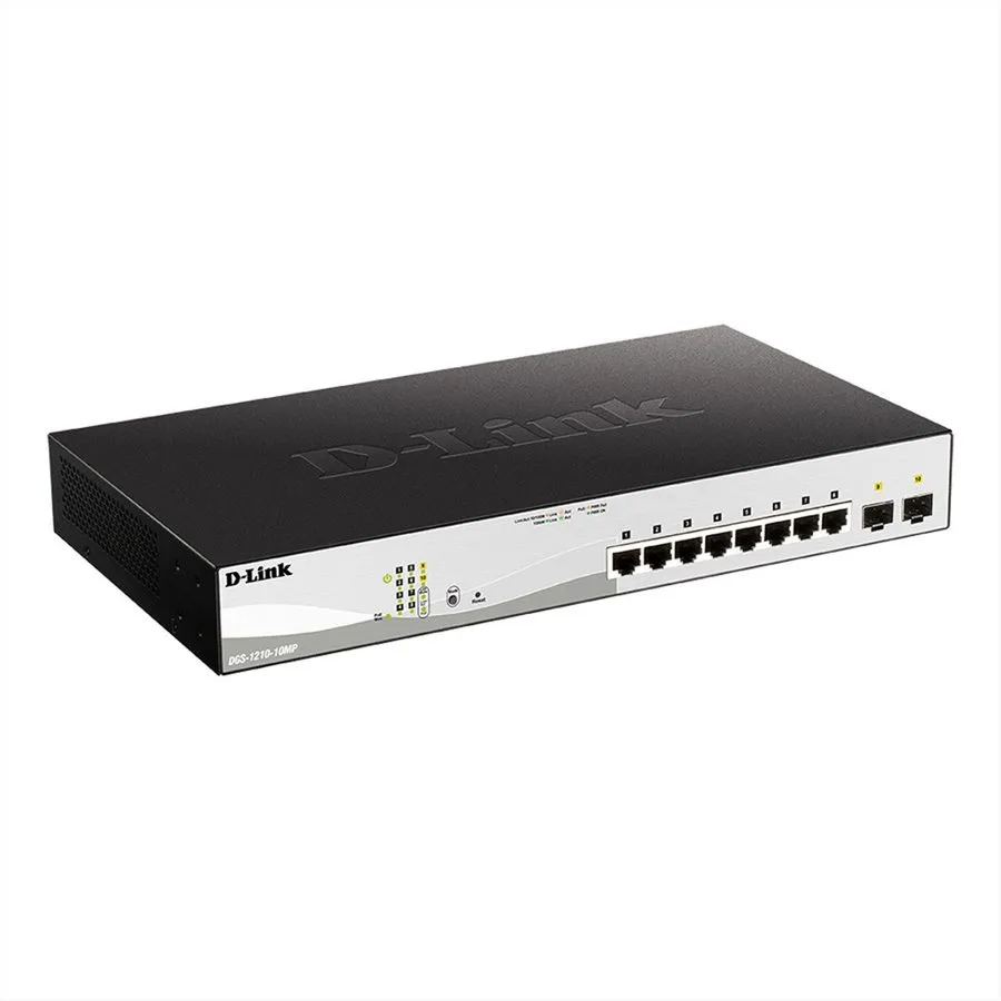 Коммутатор D-Link PoE+ Switch DGS-1210-10MP 10 Port Switch (DGS-1210-10MP/E)