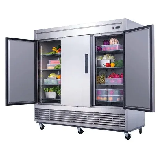 Холодильный шкаф 26.8 Cu.Ft 3-Door Commercial Refrigerator, LED Lightbox & 12 Sh — фото лота 1