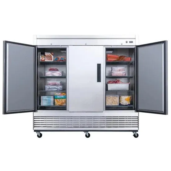 Холодильный шкаф 26.8 Cu.Ft 3-Door Commercial Refrigerator, LED Lightbox & 12 Sh — фото лота 2