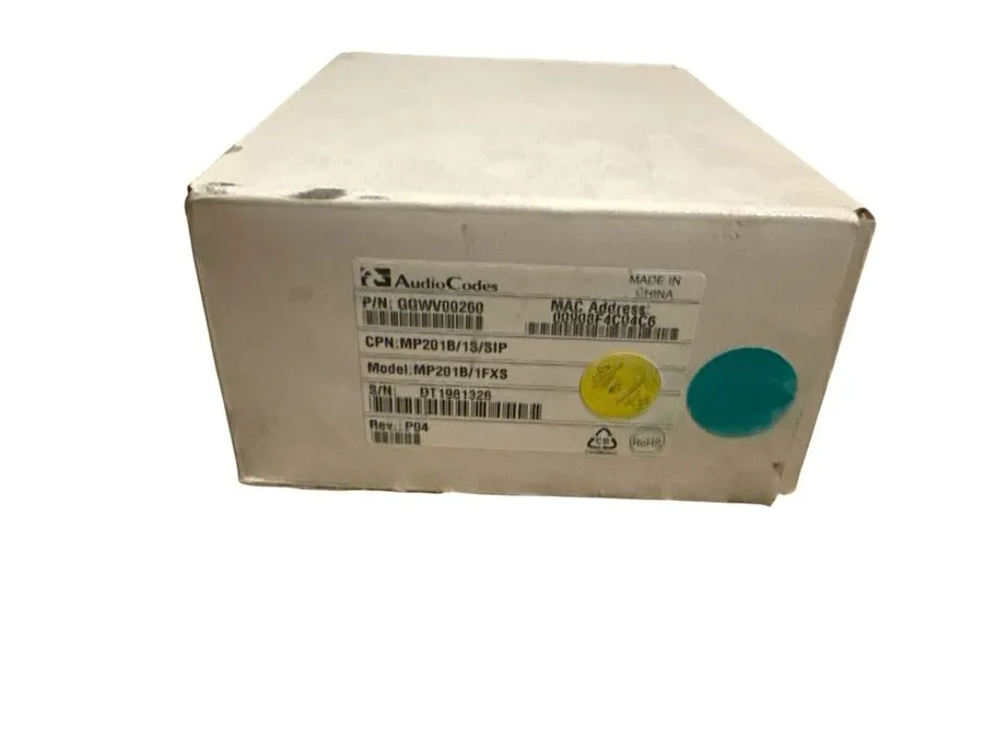 IP-телефон AudioCodes MP-201B/1FXS SIP VoIP Gateway Analog Telephone Adapter ATA — фото лота 1