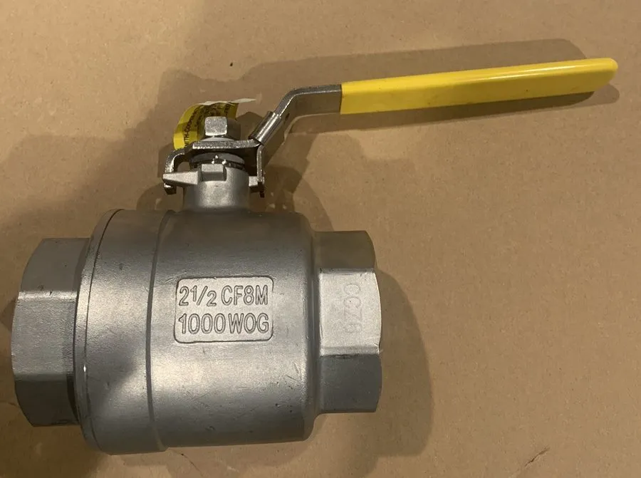 Клапан 2-1/2” Pipe SMITH-COOPER SC201P FULL PORT THREADED 316 STAINLESS BALL VAL — фото лота 1